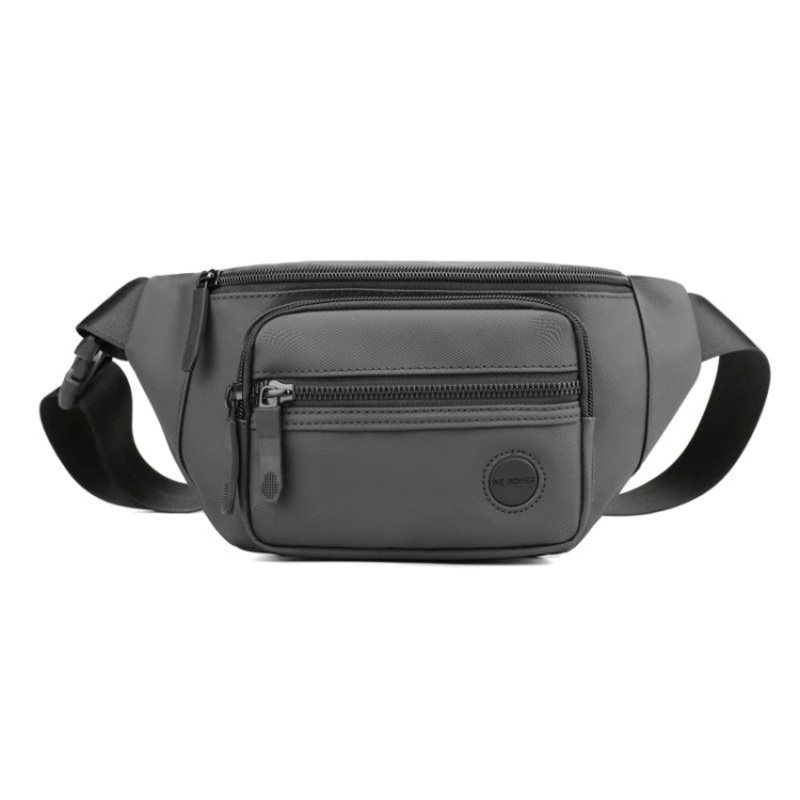 Large Capacity Outdoor Messengers Bag Chest Bag Grey (Leisure Sports)