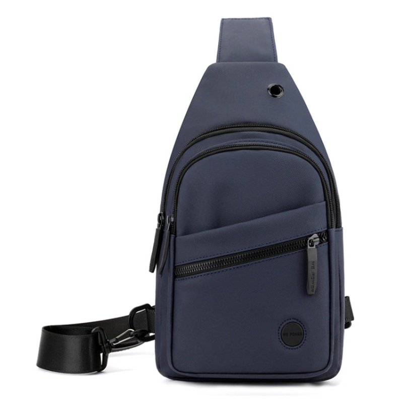 Men Crossbody Shoulder Bag Dark Blue Outdoor Daily Chest Bag