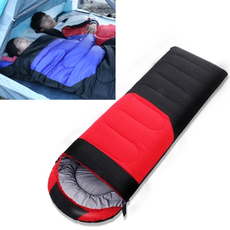 Outdoor Camping Sleeping Bag Splicing Indoor Cotton Sleeping Bed 210x80cm 1.8kg Red