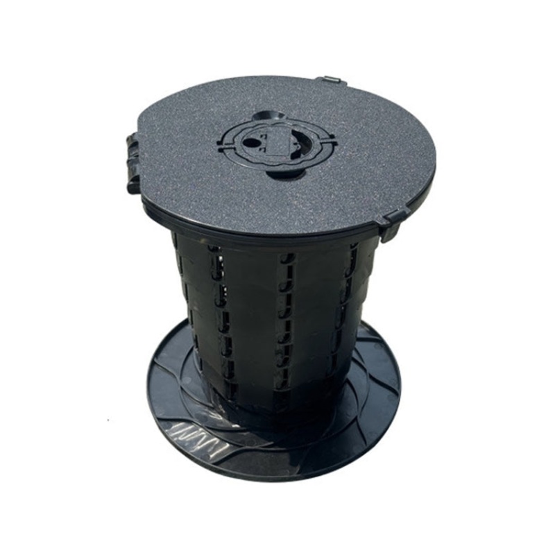 Retractable Portable Travel Toilet Collapsible Stool for Outdoors Fishing Camping (Black)