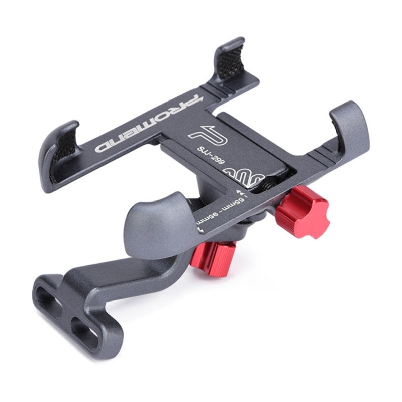 Adjustable Angle Rotating Motorcycle Cell Phone Holder Handlebar Stand (Titanium)
