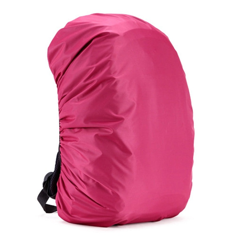 Adjustable Waterproof Dustproof Backpack Rain Cover Portable Ultralight Protective Cover (Pink)