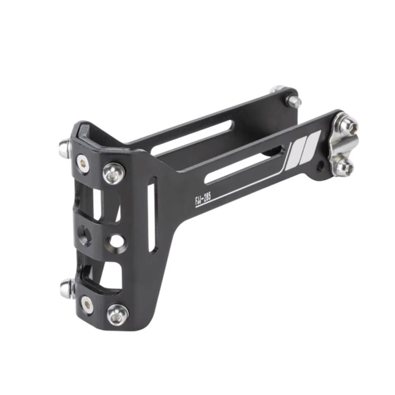 Bicycle Cushion Dual Cup Holder Mounting Adapter Aluminum Water Bottle Cage Conversion Mount (Frosted Black)