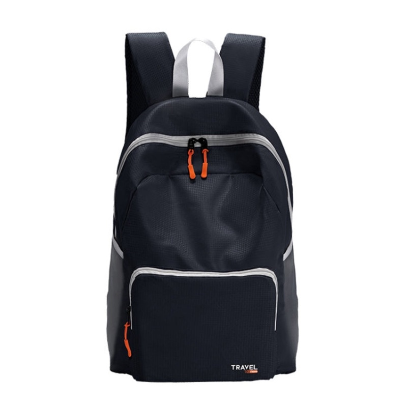 Black Lightweight Folding Backpack Student Schoolbag Large Capacity Outdoor Travel Camping Hiking Backpack (Large)