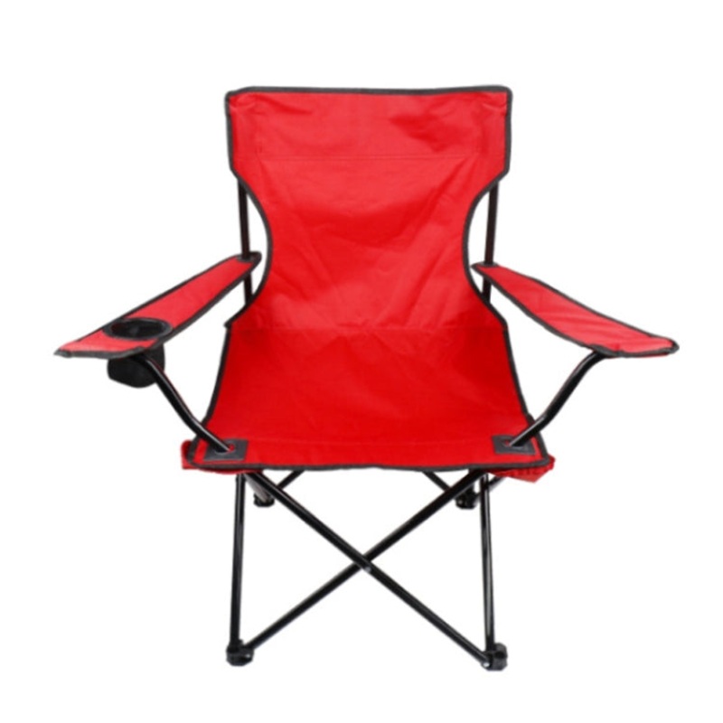 Casual Picnic Sketching Handrest Backrest Fishing Portable Beach Chair (Red)