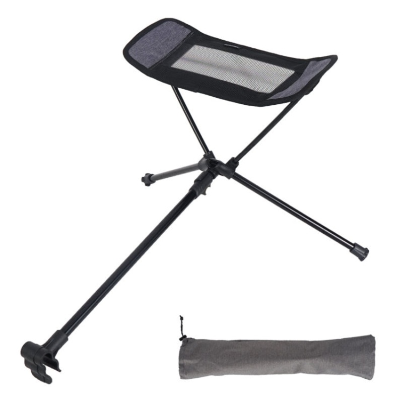 Collapsible Footstool for Camping Foot Recliner Foot Rest (Gray)