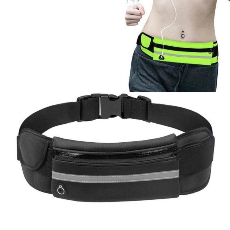 Kettle Pockets Outdoor Sports Mobile Phone Waist Bag Black (One Size)