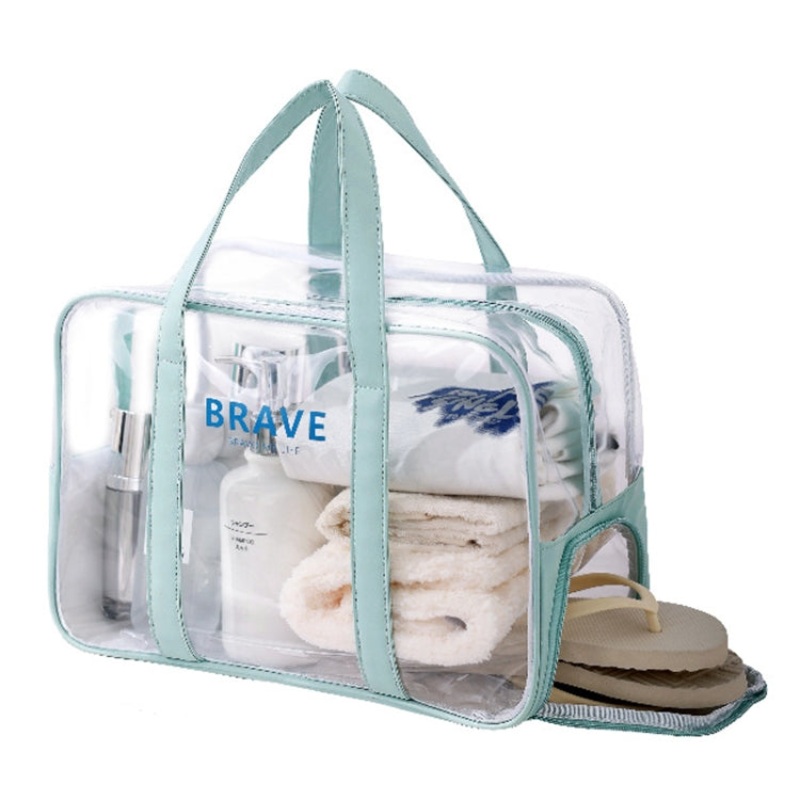 Large Capacity Sports Tote Swimming Bag Waterproof Toiletry and Makeup Organizer Bag (Mint Green)