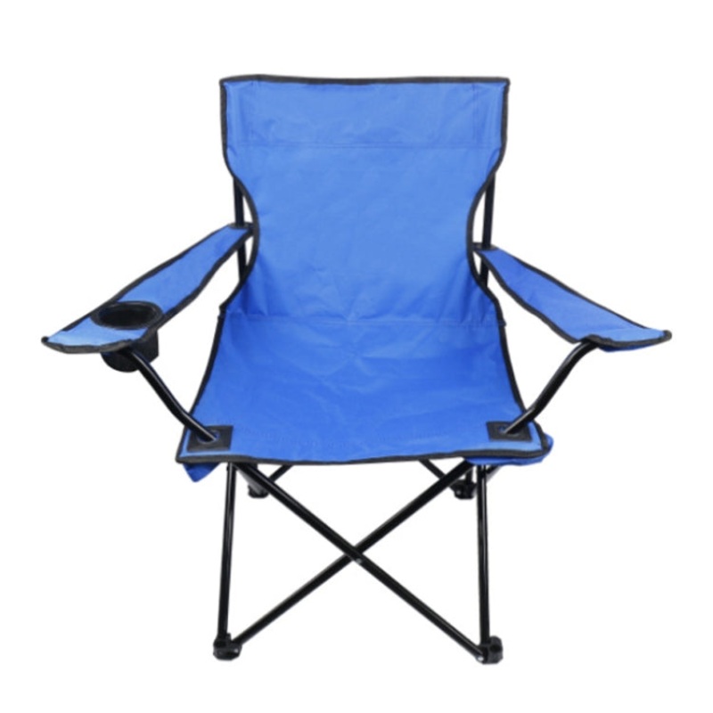 Portable Beach Chair for Casual Picnic, Sketching, and Fishing with Backrest and Handrest (Sapphire Blue)
