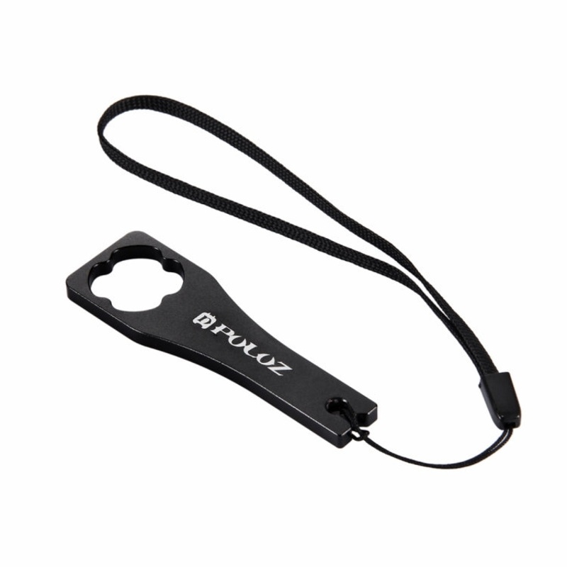 PULUZ CNC Aluminum Alloy Tighten Screw Cap Wrench Tool for GoPro Hero11 Black / HERO10 Black / HERO9 Black / HERO8 Black / HERO7 /6 /5 /5 Session /4 Session /4 /3+ /3 /2 /1, Xiaoyi and Other Action Cameras (Black)