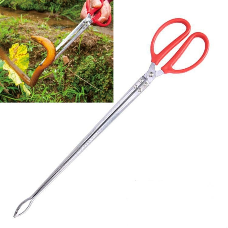 Rice Eel Clip Lobster Tongs Rice Eel Clip Crab Loach Pliers Fish Control Garbage Clip, Size:52cm, Style:Elbow