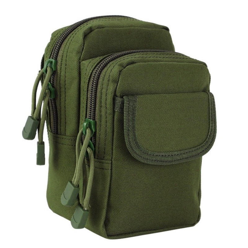 Small Pocket Gadget Belt Waist Bag Holster Phone Bag (Army Green)