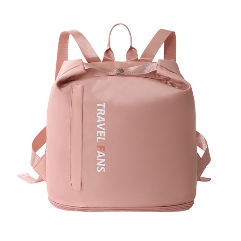 Waterproof Swimming Backpack Gym Bag Travel Clothes Shoes Storage (Pink)