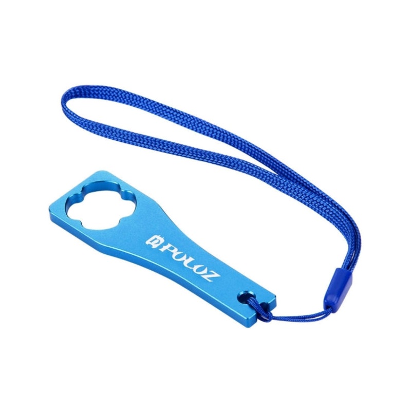 PULUZ CNC Aluminum Alloy Tighten Screw Cap Wrench Tool for GoPro Hero11 Black / HERO10 Black / HERO9 Black / HERO8 Black / HERO7 /6 /5 /5 Session /4 Session /4 /3+ /3 /2 /1, Xiaoyi and Other Action Cameras (Blue)