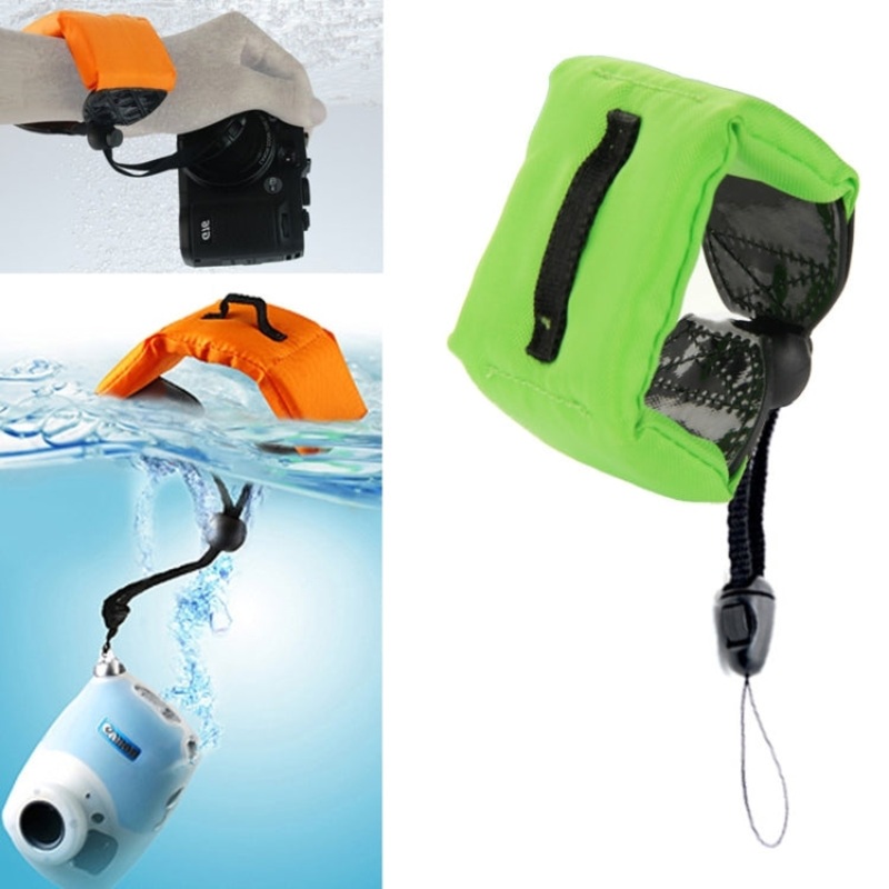 Submersible Floating Bobber Hand Wrist Strap for GoPro, Insta360, DJI and Other Action Cameras (Green)