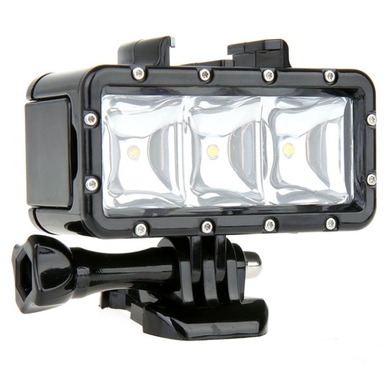SupTig 30M Waterproof 300LM Video Light for GoPro, Insta360, DJI and Other Action Cameras (Black)