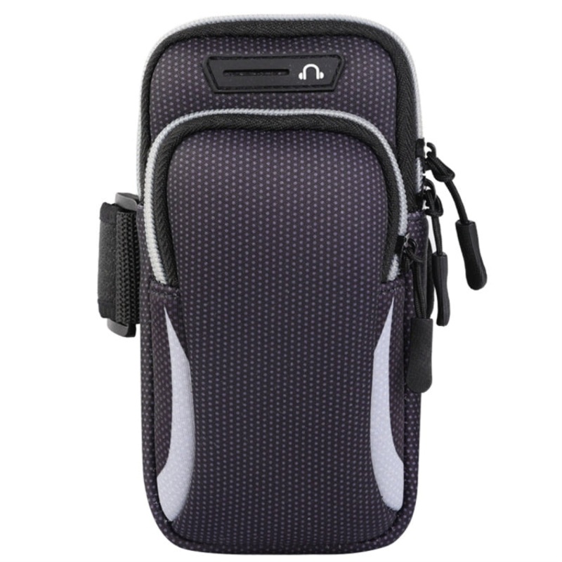 Multi-functional Universal Double Layer Zipper Sport Arm Case Phone Bag with Earphone Hole for 6.6 Inch or Below Smartphones(Green)
