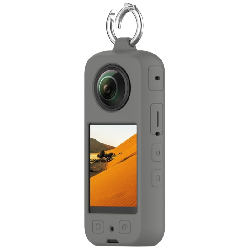 For Insta360 X3 Portable Silicone Protective Case (Dark Grey)