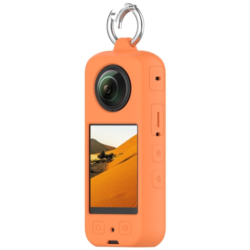 For Insta360 X3 Portable Silicone Protective Case (Orange)