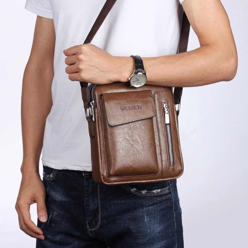Universal Casual Men Messenger Bag Handbag Size L 24cm x 20cm x 6cm Khaki