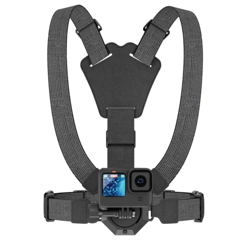 STARTRC Action Camera Magnetic Quick Release Bracket POV View Chest Strap (Black)