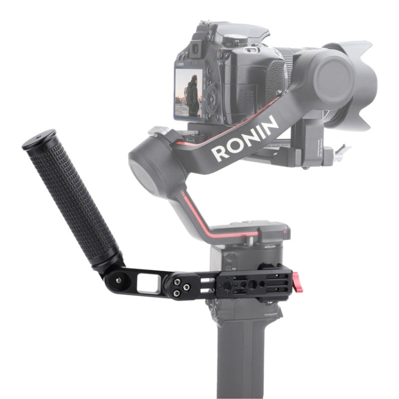 For DJI Ronin RS3 Pro Adjustable Angle Aluminum Alloy Handle Stabilizer (Black)