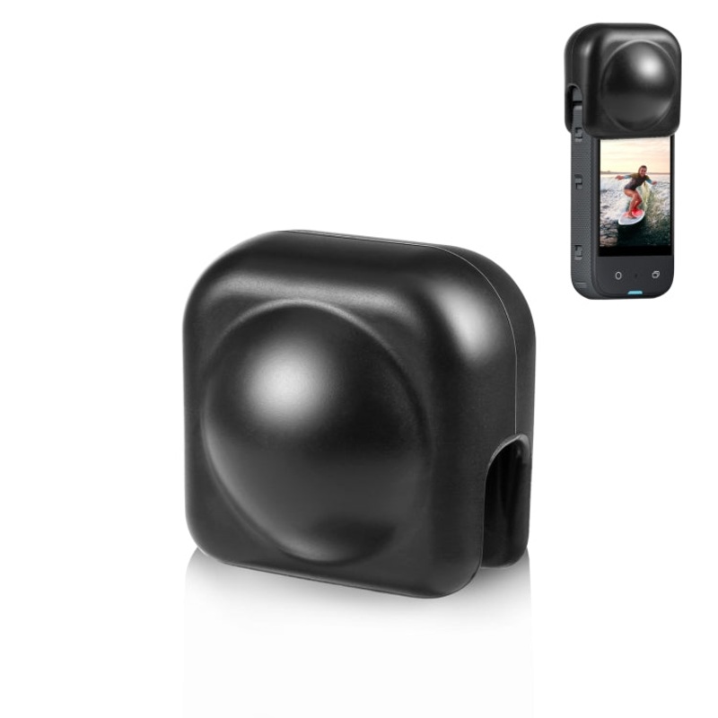 For Insta360 X3 PULUZ Silicone Protective Lens Cover (Black)