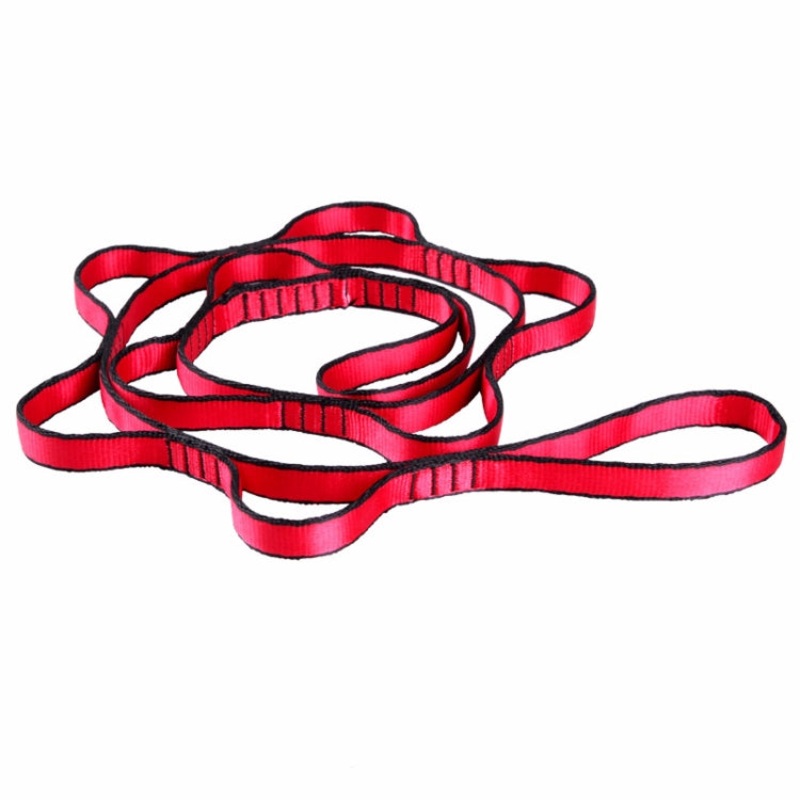 Aerial Yoga Hammock Extension Belt Double Strap, High-Strength Nylon (Red) (Length: 1.1m)