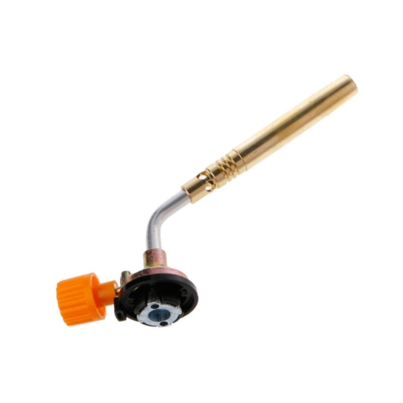 Butane Gas Flame Thrower Ignition Burner Camping Welding BBQ Tool - (Black)