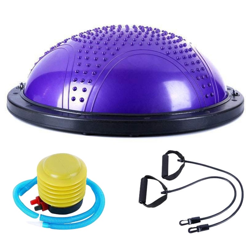 Explosion-proof Yoga Ball Fitness Balance Ball with Massage Point 60cm (Purple)