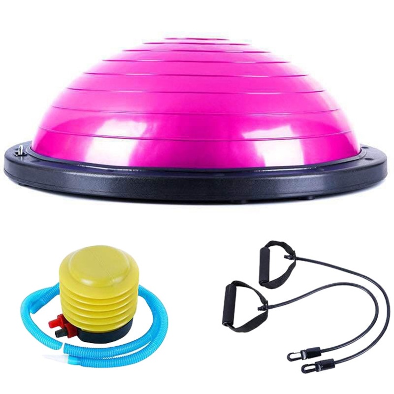 Explosion-proof Yoga Ball Sport Fitness Balance Ball Diameter 60cm (Pink)