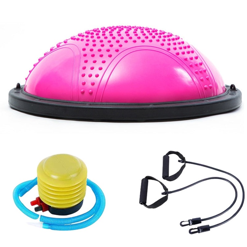 Explosion-Proof Yoga Ball Sport Fitness Balance Ball with Massage Point 60cm (Pink)