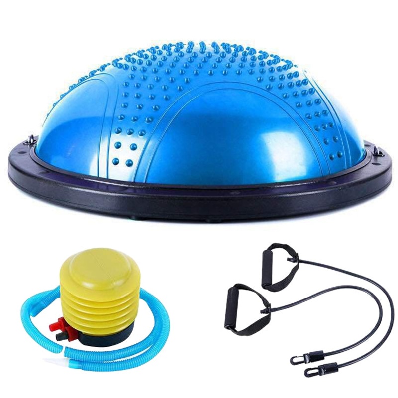 Explosion-Proof Yoga Ball Sport Fitness Ball Balance Ball with Massage Point 60cm (Blue)
