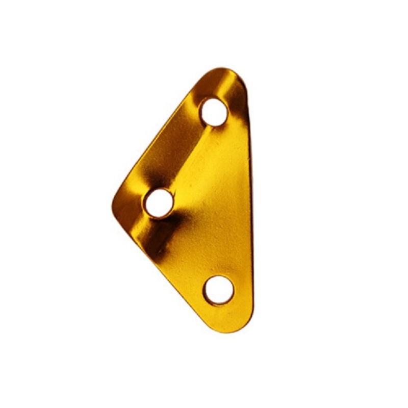 Triangle Aluminum Alloy Wind Rope Buckle Adjustment Buckle Tent Canopy Pull Rope Slip Rope Buckle Accessories - Gold (3 pcs)