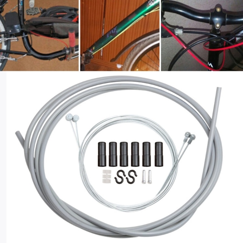 Universal Bicycle Brake Cable Tube Set(Grey)