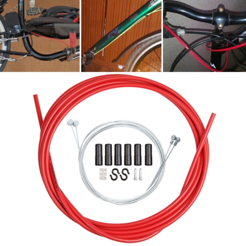 Universal Bicycle Brake Cable Tube Set(Red)