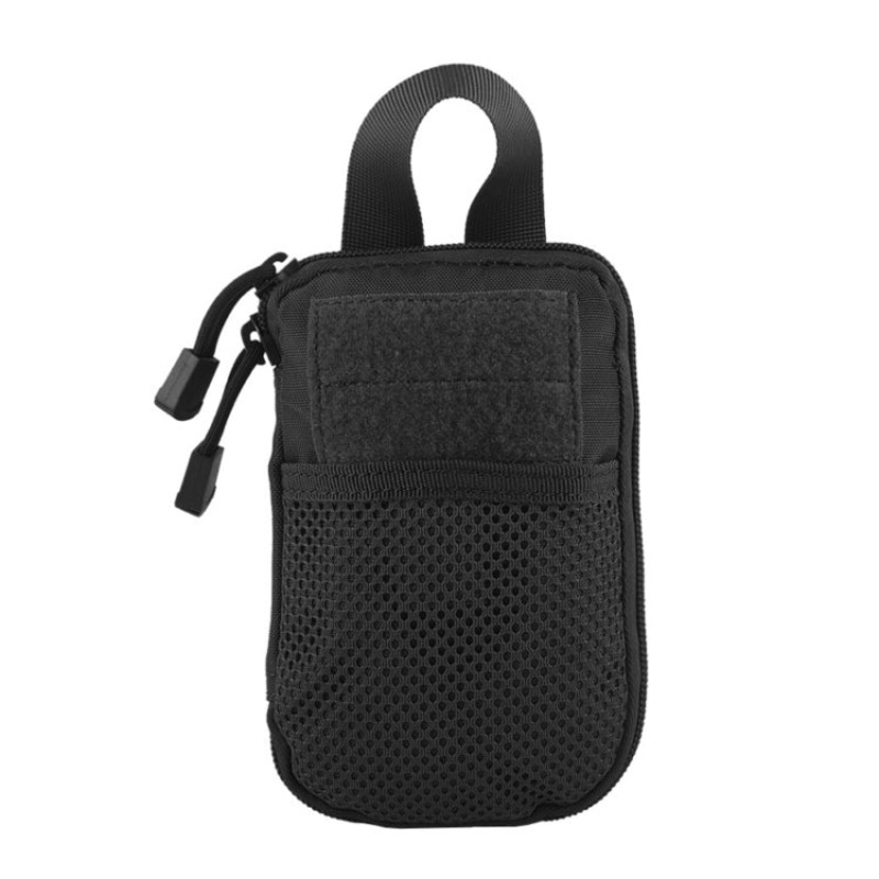 1000D Nylon Outdoor Waist Fanny Pack Waterproof Sport Pouch (Black)