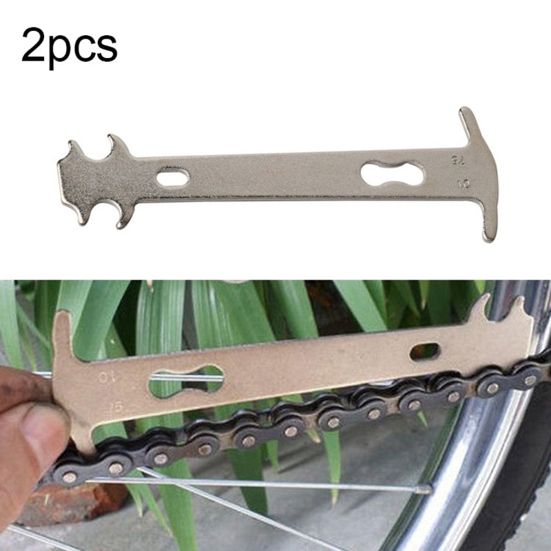 2pcs icycle Chain Test Caliper Mountain Bike Chain Wear Replacement Detection Rail Tool