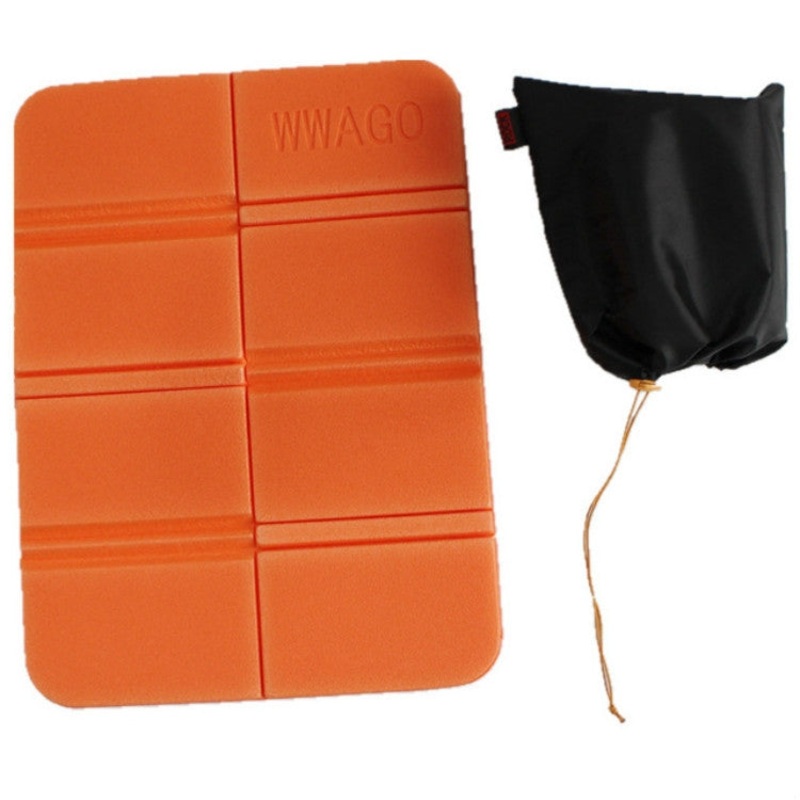 Folding Portable Small Camping Mat Waterproof Prevent Dirty Picnic Mat Beach Pad (Orange)