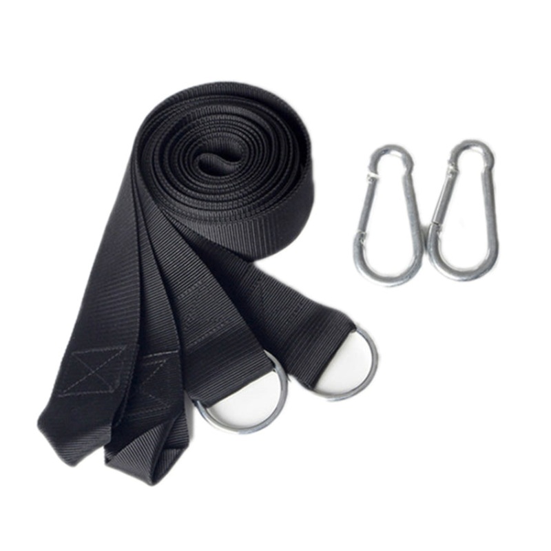 Outdoor Camping Hiking Must-Have Hammock Strap Rope Metal Buckle Load Tie Rope (Random Color Delivery)