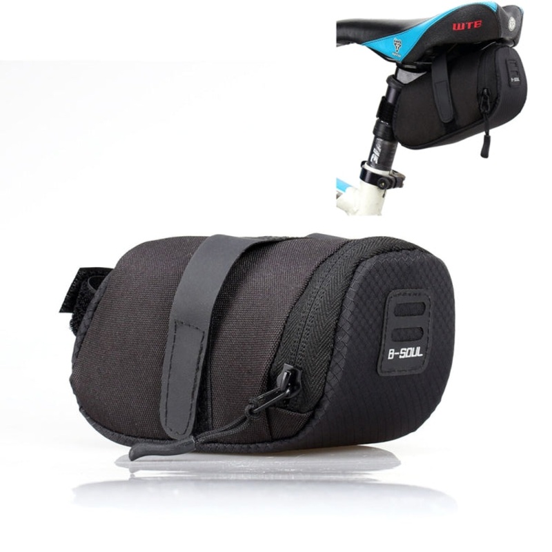 Waterproof Bicycle Bag Cycling Rear Pouch Saddle Bag(Black)