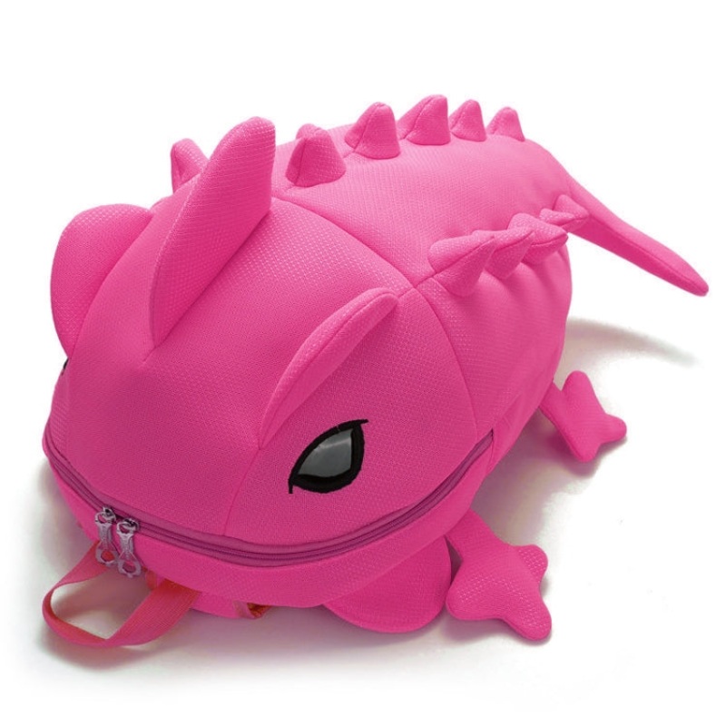 Animal Backpack Dinosaur Cartoon School Bag Teenager Schoolbag (Pink)