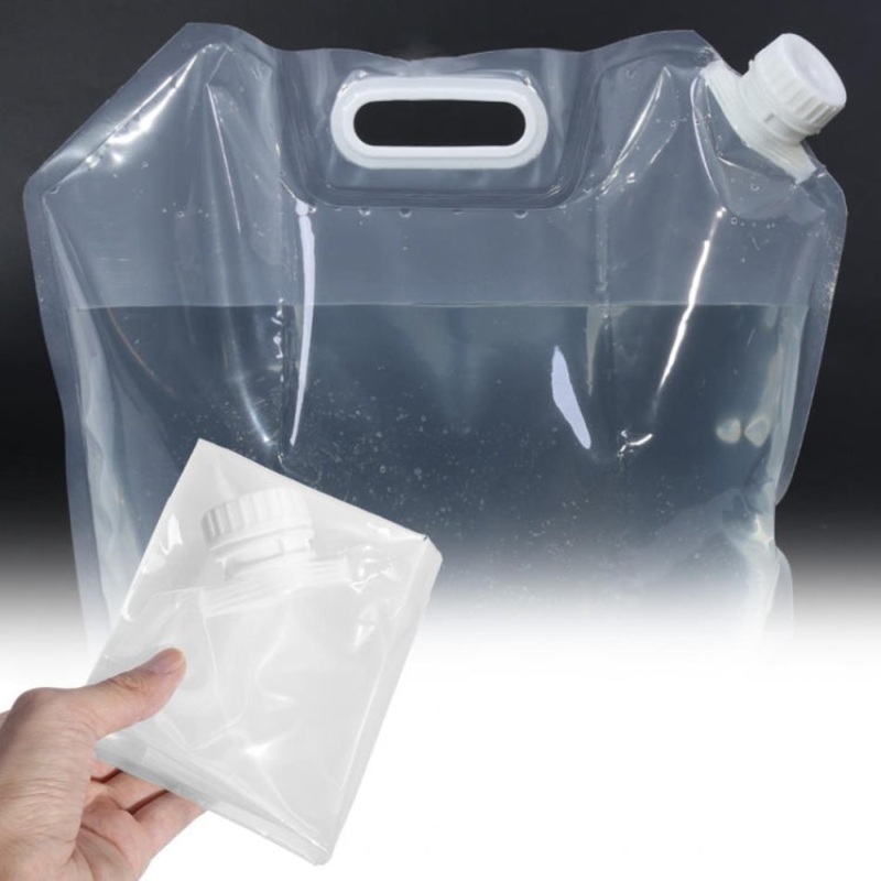 Foldable Water Bag Outdoor Camping Hiking Storge Water Bucket Picnic Water Container 15L (White)