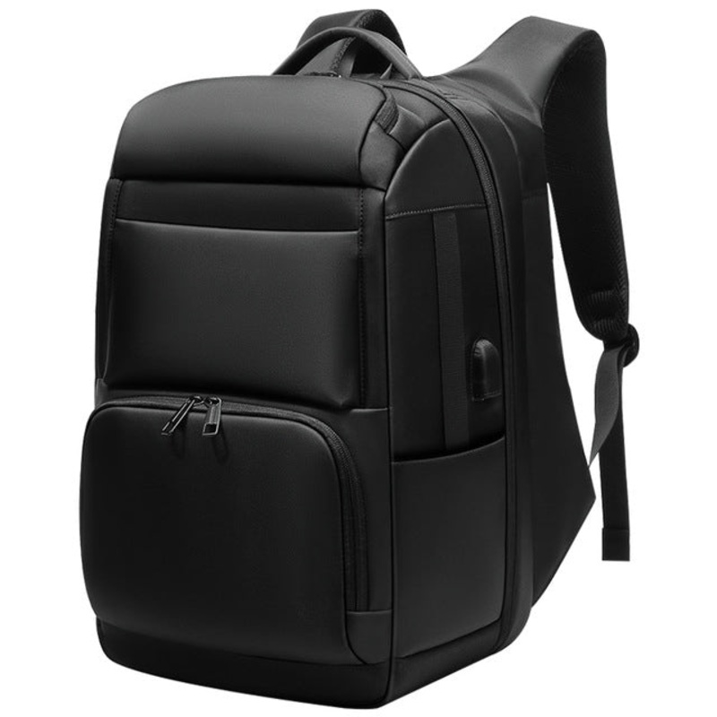 Large Capacity Travel Backpack Anti-theft Laptop Backpack with USB Charging Port - Black (Men)
