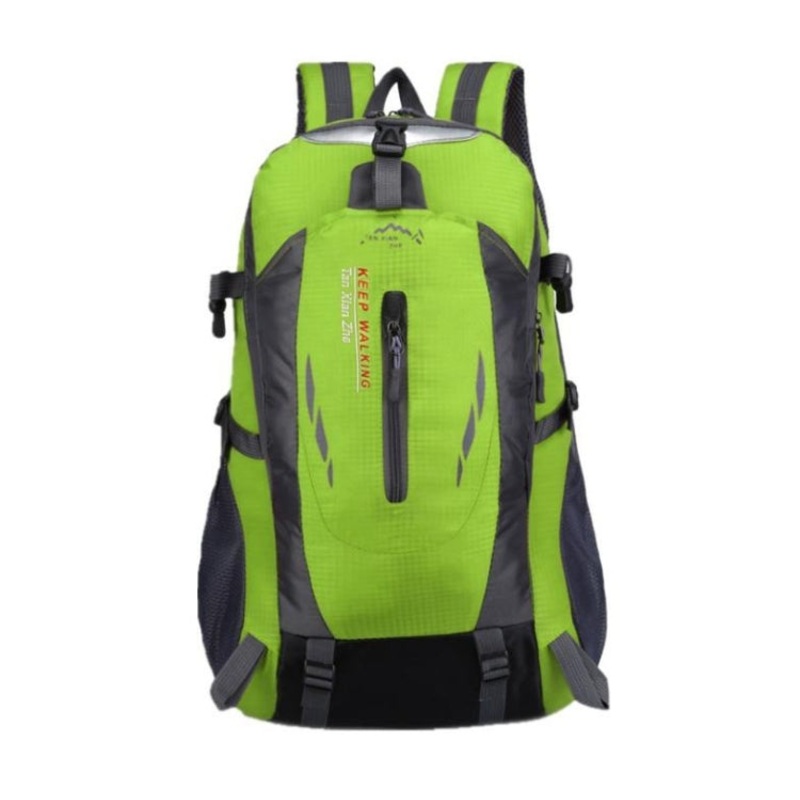 Large Capacity Travel Mountaineering Bag Men Women Outdoor Sports Leisure Nylon Waterproof Backpack Green (One Size)