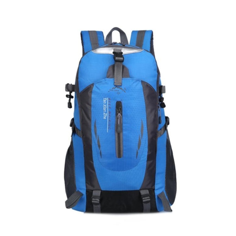Large Capacity Travel Mountaineering Bag Nylon Waterproof Backpack (Blue)