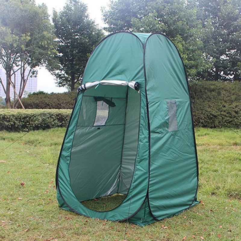 Portable Clothes Changing Bathing Tent with Window (Green)