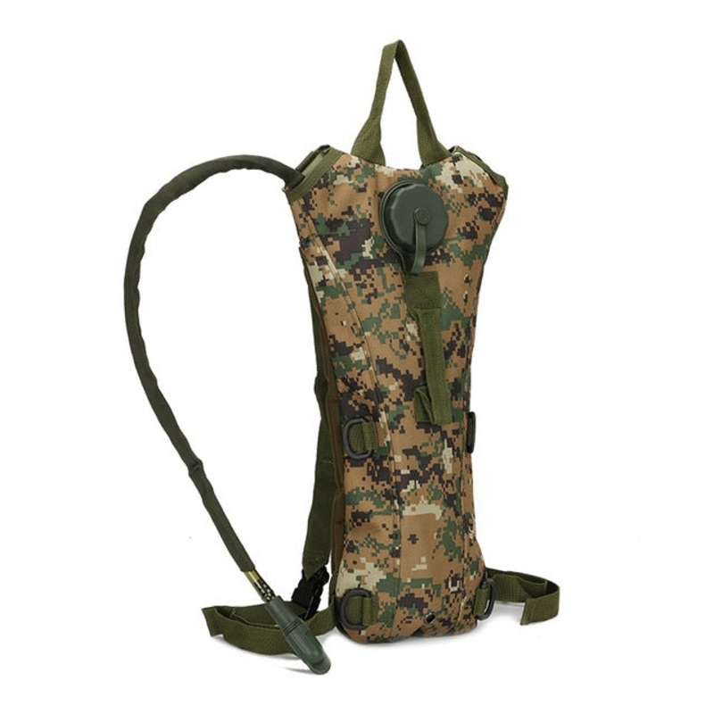 Water Bag Hydration Backpack Outdoor Camping Nylon Water Bladder Bag for Cycling (Jungle Digital)