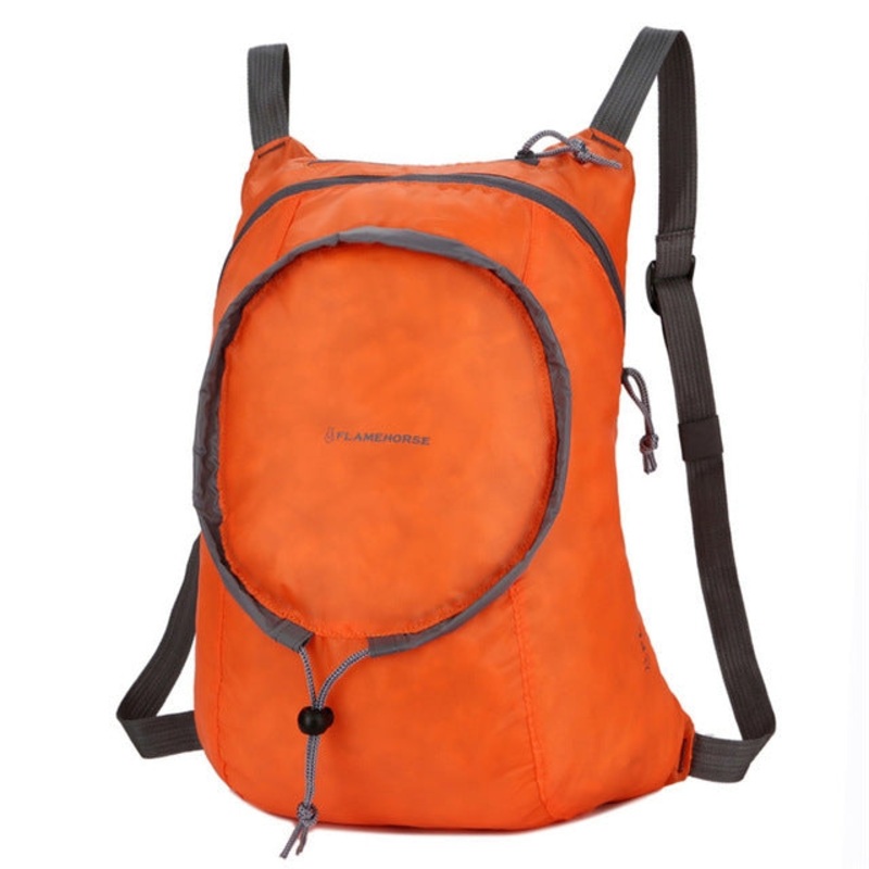 Waterproof Collapsible Backpack Travel Portable Lightweight Folding Bag (Orange)