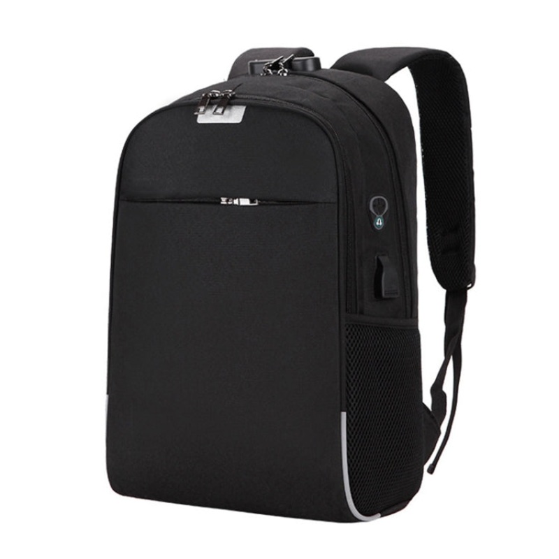 Anti-theft Travel Laptop Backpack School Bags with USB Charging Port (Black)